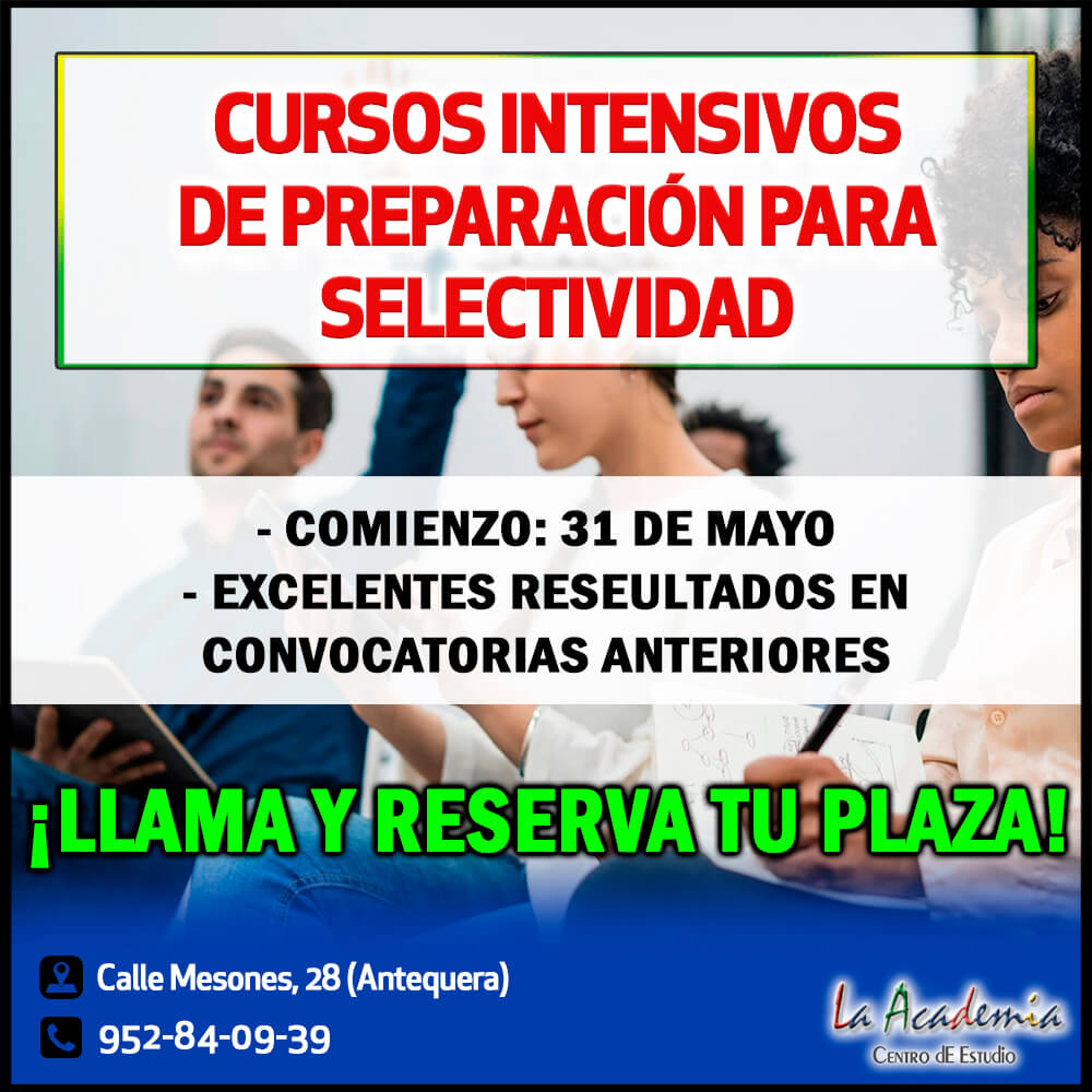xREDES cursos intensivos de preparacion para selectividad